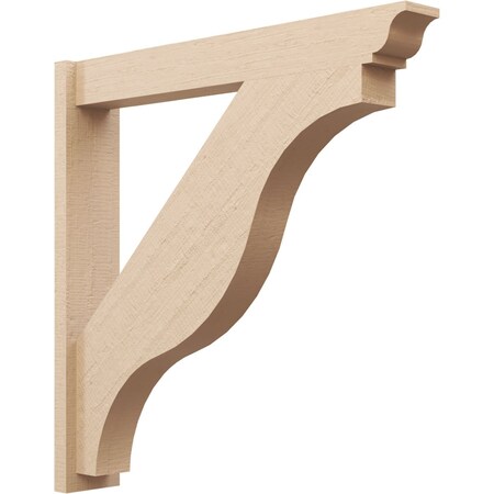 Ekena Millwork 5 1/2-in W x 34-in D x 34-in H Funston Trad Rough Cedar Woodgrain TimberThane Outlooker, Primed Tan OUTUR055X34X34FST04RCPR